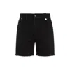 Egonlab Washed-out Denim Shorts In Black