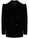 Egonlab Double-breasted Velvet Blazer In Black