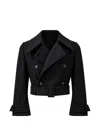 Egonlab Double-breasted Cropped Jacket In Multi