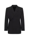 Egonlab Egonic Wool Double-breasted Suit Jacket In Black