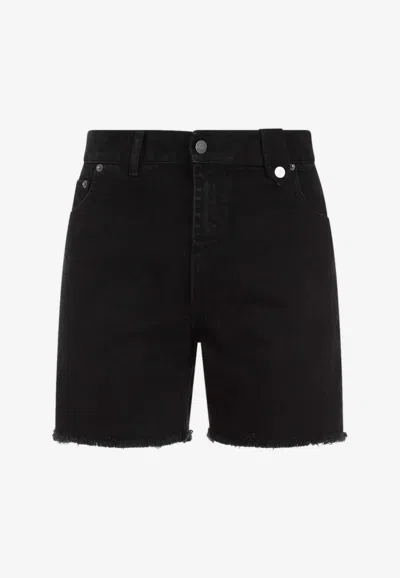 EGONLAB FRAYED-HEM DENIM SHORTS