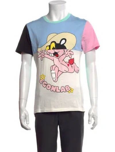 Pre-owned Egonlab Graphic Print Crew Neck T-shirt In Multicolor
