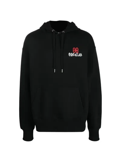 Egonlab Graphic-print Drawstring Hoodie In Black