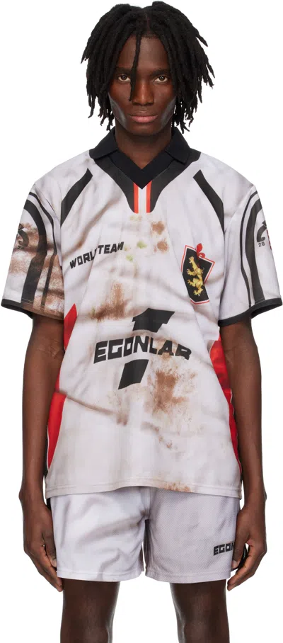 Egonlab Gray Sport Polo In Ranitex Sublimation