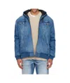 Egonlab Hooded Denim Jacket In Blue