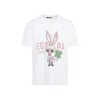 Egonlab Graphic T-shirt With Playful Bunny Design And Fit In White