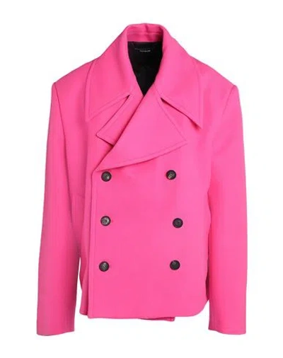 Egonlab . Man Coat Fuchsia Size 38 Virgin Wool In Pink