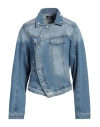 Egonlab Ripped-detail Denim Jacket In Blue