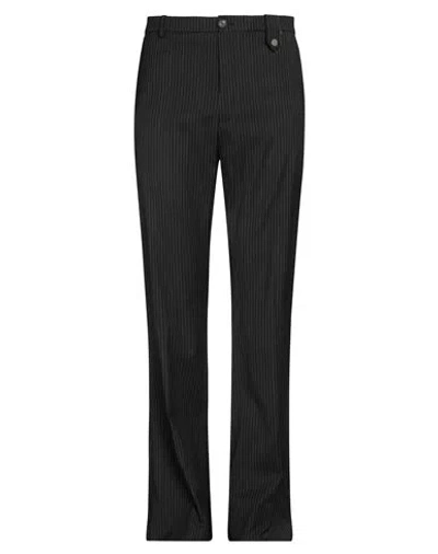 Egonlab . Man Pants Black Size 36 Virgin Wool, Viscose, Elastane