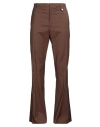 Egonlab . Man Pants Brown Size 34 Virgin Wool, Viscose, Elastane In Brown
