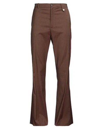 Egonlab . Man Pants Brown Size 34 Virgin Wool, Viscose, Elastane