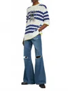 Egonlab Bunny Striped T-shirt In Blue