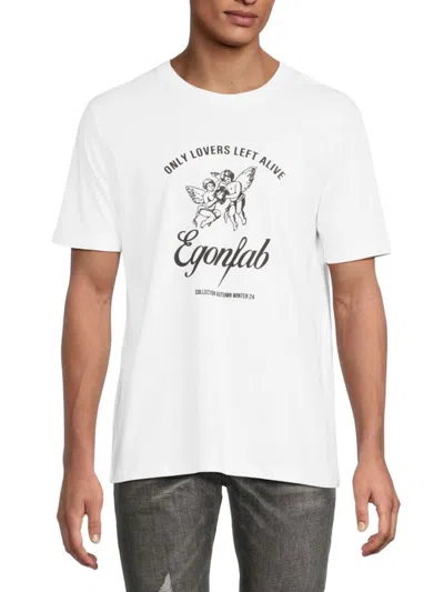 Egonlab Men's Only Lovers Left Alive Graphic T-shirt In White