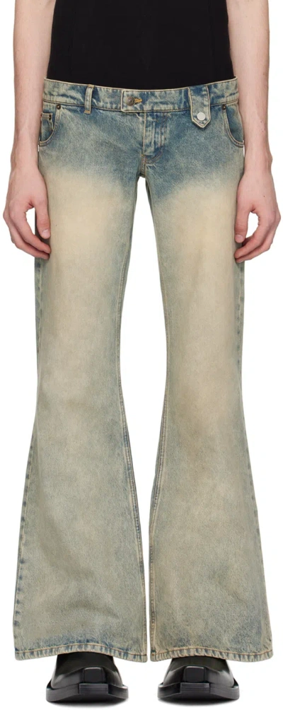 Egonlab Non-elastic Wide-leg Jeans In Nude