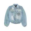 Egonlab Blue Padded Denim Bomber Jacket In Blue