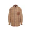 Egonlab Checked Long-sleeved Shirt In Orange