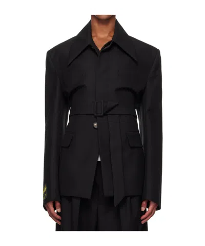 Egonlab Phoebe Shirt-collar Blazer In Black
