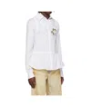 Egonlab White Poplin Top Shirt In White