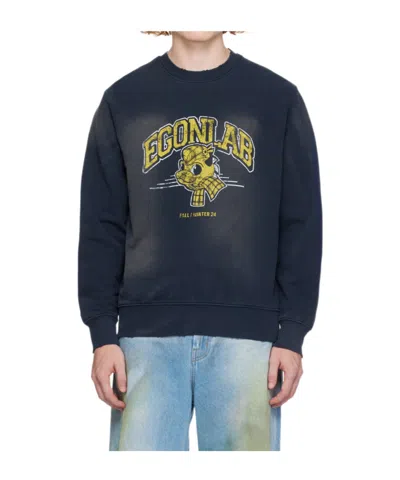 Egonlab Printed Logo Sweatshirt In Black