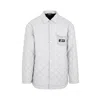 Egonlab Logo-patch Quilted Shirt In Gray