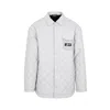 Egonlab Logo-patch Quilted Shirt In Grey