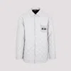 Egonlab Logo-patch Quilted Shirt In Light Grey