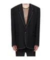 Egonlab Rivet Suit Coat In Black
