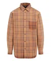 Egonlab Checked Long-sleeved Shirt In Orange