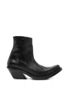 Egonlab Spike Leather Boots In Black