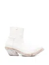 Egonlab Spike Leather Boots In White
