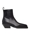 Egonlab Square Toe Ankle Boots In Black