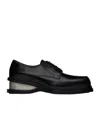Egonlab Square-toed Derby Shoes In Black