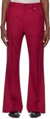 Egonlab Ssense Exclusive Burgundy Samy Trousers In Burgundy
