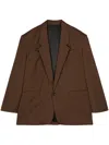 Egonlab Striped Single-breasted Blazer In Brown