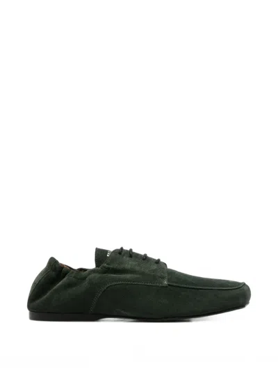 Egonlab Suede Derby Shoes In Green