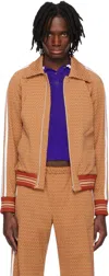 Egonlab Tan Track Jacket In Maglia Track Jacket