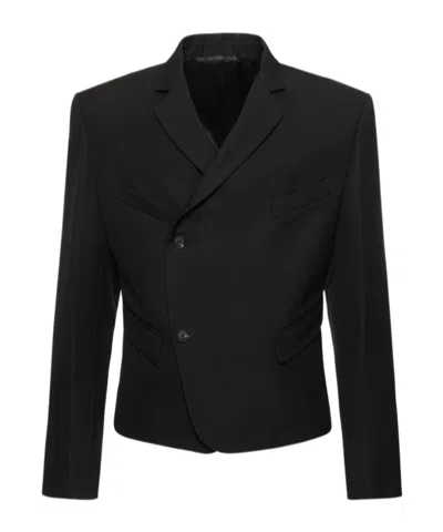 Egonlab Wool Square Suit Jacket In Black