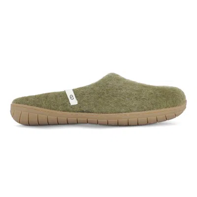 Egos Copenhagen Women's Moss Green Rubber Sole Slipper