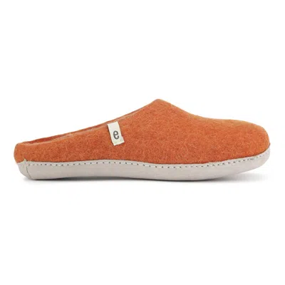 Egos Copenhagen Women's Orange Clay Slipper In Animal Print