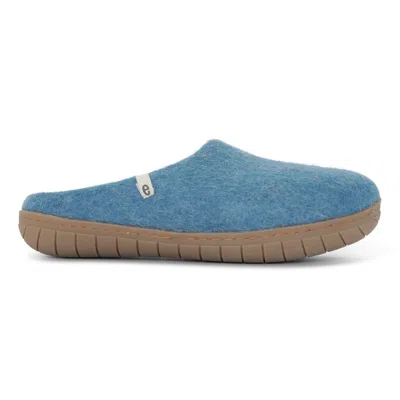 Egos Copenhagen Women's Sea Blue Rubber Sole Slipper