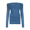 Egyptian Blue Women's Stellar Blue Long Sleeve Ruched Dress In Blue