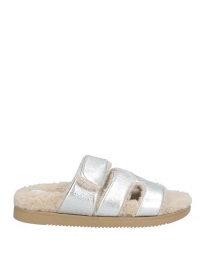 Ehm Shoes Woman Sandals Silver Size 8 Leather