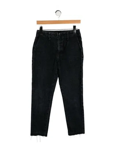 Pre-owned Ei8ht Dreams Mid-rise Straight Leg Jeans In Black