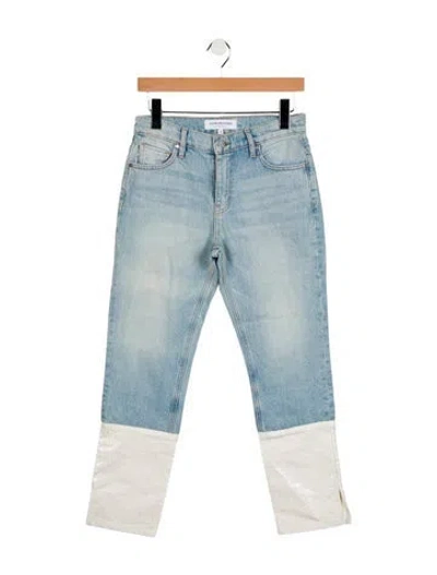 Pre-owned Ei8ht Dreams Mid-rise Straight Leg Jeans In Blue