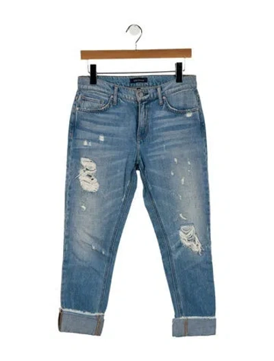 Pre-owned Ei8ht Dreams Mid-rise Straight Leg Jeans In Blue