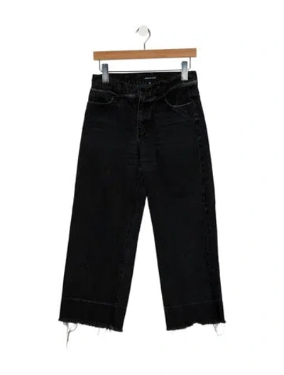 Pre-owned Ei8ht Dreams Mid-rise Wide Leg Jeans In Black