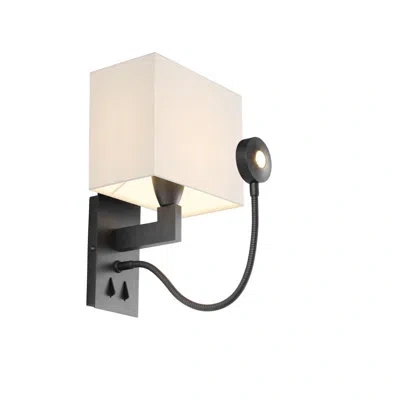 Eichholtz 1 Light-reading Wall Lamp With Picture Light In Bronze