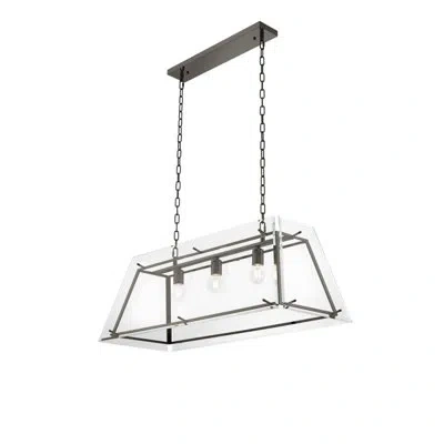 Eichholtz 3 Light-azure Chandelier In Silver
