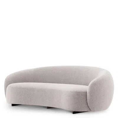 Eichholtz 90.16'' Wide Curved Wood Patio Sofa With Cushions In White