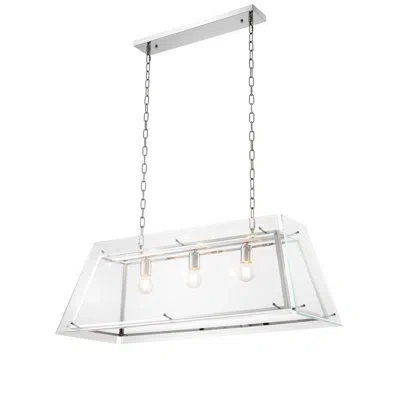 Eichholtz Azure 3 Light L Chandelier In Silver